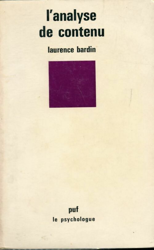 L'analyse de contenu - Laurence Bardin