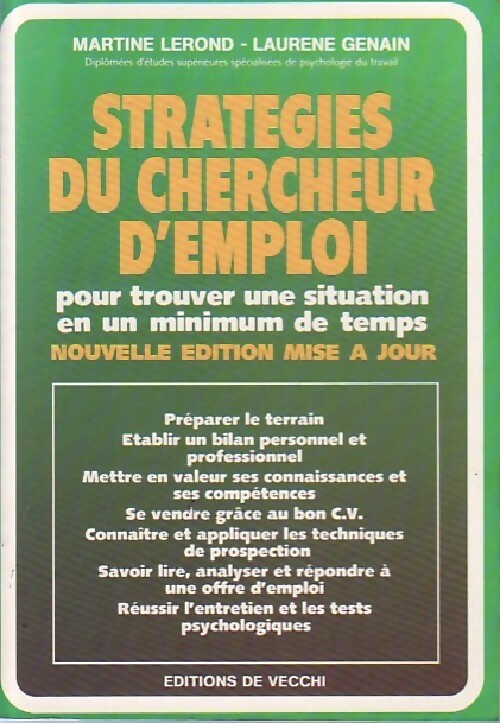 Stratégies du chercheur d'emploi - Laurène Genain