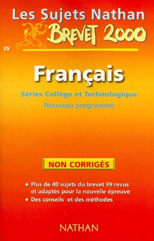 Français Séries collège et technologique Sujets non corrigés - Nicole Giraudo