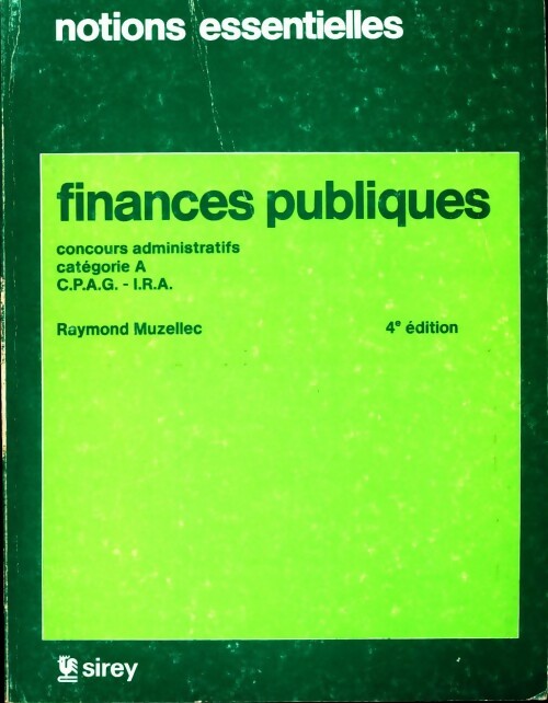 Finances publiques - Raymond Muzellec