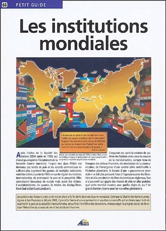 Les institutions mondiales - Collectif