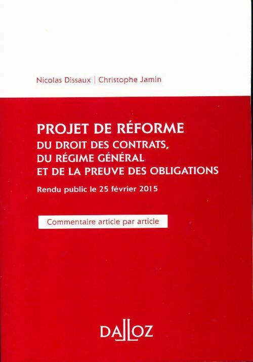 Projet de réforme du droit des contrats - Christophe Jamin