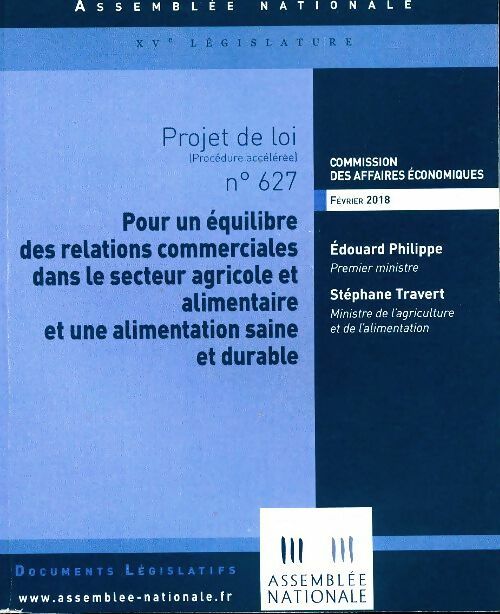 Pour un équilibre des relations commerciales dans le secteur agricole et alimentaire et une alimentation saine et durable - Collectif