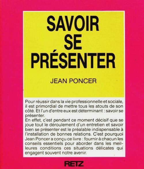 Savoir se présenter - Jean Poncer