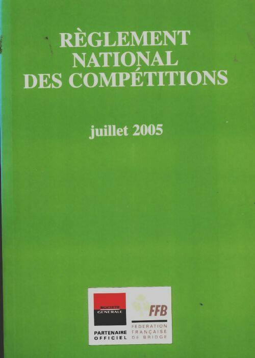 Règlement national des compétitions - Collectif
