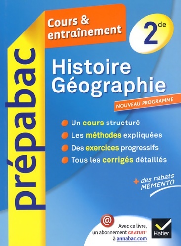 Histoire-géographie Seconde. Cours & entraînement - Elisabeth Brisson