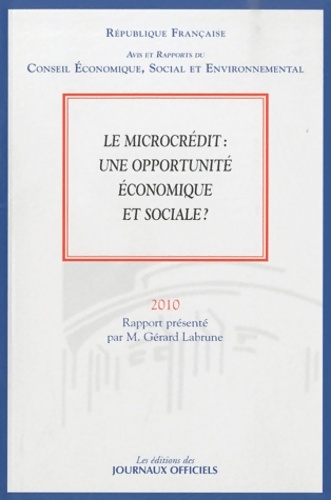 Le microcrédit : Une opportunité économique et sociale ? (n. 008 - 2010) - Gérard Labrune