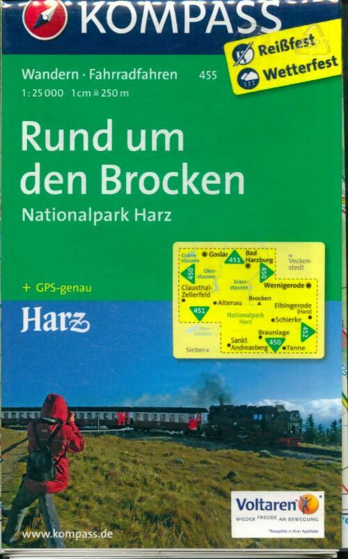 Rund um den brocken - nationalpark harz 1 : 25 000 : Wanderkarte mit radrouten. Gps-genau - Kompass-Karten