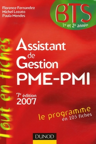 Assistant de gestion PME-PMI BTS 1e et 2e années - Florence Fernandez