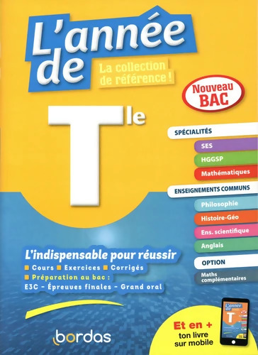 L'Année de Terminale Spécialités SES HGGP Maths - Tout-en-un - Collectif