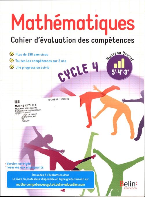 Maths cycle 4 competence - Collectif